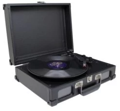 Soundmaster PL580 Schwarz Nostalgie Koffer Plattenspieler Mit Kopfhöreranschluss -Audio Rabatte 30119695 02