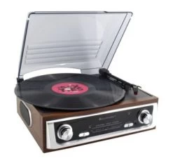 Soundmaster PL196H Plattenspieler Radio Eigebaute Lautsprecher Kopfhörerbuchse Retro Nostalgie -Audio Rabatte 30119769 03