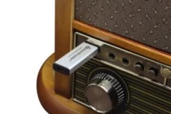 Soundmaster NR546BR Nostalgie Stereo DAB+/UKW Digitalradio Mit Plattenspieler Inkl Audio Technica Magnettonabnehmersystem, CD/MP3, USB, Kassette, Bluetooth Und Encoding -Audio Rabatte 30119797 04