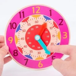 Enbaoxin Zeit Erkenntnis Bunte Uhr Frühen Lernen Spielzeug Holz Kleine Uhr Puzzle Spielzeug Für Kinder Kinder -Audio Rabatte 30244979 02