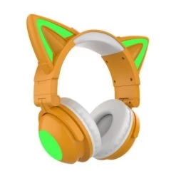 Syntek Bluetooth-Kopfhörer Mit Leuchtenden Katzenohren Katze Ohren Kopfhörer Bluetooth-kompatibel Wireless Stereo Musik Headset
