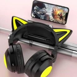 Syntek Bluetooth-Kopfhörer Mit Leuchtenden Katzenohren Katze Ohren Kopfhörer Bluetooth-kompatibel Wireless Stereo Musik Headset -Audio Rabatte 30436731 03