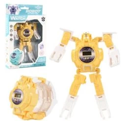 Brightake Cartoon Verformung Roboter Elektronische Uhr Kinderspielzeug Elektronisches Uhrspielzeug Der Verformung Der Kinder