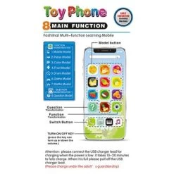 Syntek Kinder-Simulationstelefon, Sprachspielzeug Für Kinder Wiederaufladbares Spielzeug-Handy, Pädagogisches Lernspielzeug Für Die Frühe Bildung Von Kindern -Audio Rabatte 30737816 03