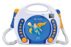 X4-TECH Kinder CD-Player Bobby Joey Inkl. USB / MP3 Und Mikrofone, Blau -Audio Rabatte 3566718 05