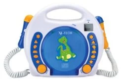X4-TECH Kinder CD-Player Bobby Joey Inkl. USB / MP3 Und Mikrofone, Blau -Audio Rabatte 3566718 06