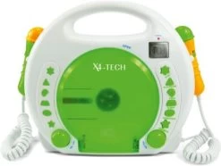 X4-TECH Kinder CD-Player Bobby Joey Mit Akku, USB / MP3 Und Mikrofone
