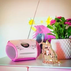Lenco SCD-24 Pink - Boombox CD-Player Mit Radio Und Kopfhöreranschluss -Audio Rabatte 7193048 03