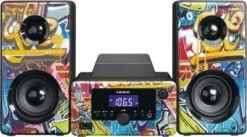 Lenco MC-020 Tags Grafitti Design - Micro-Hifi-Anlage Mit Radio, Bluetooth Und USB-Anschluß -Audio Rabatte 8656247 02