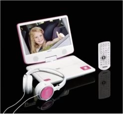 Lenco DVP-910PK - Tragbarer 9" DVD-Player Mit Fester Kopfstützenhalterung Und Kopfhörern, Pink -Audio Rabatte 8656255 06